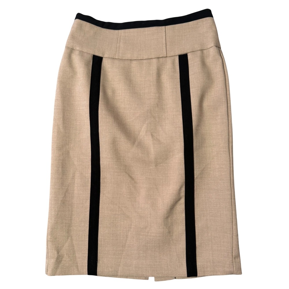 Y2K Workwear Pencil Skirt Size 0 Office Siren Black Contrast Colorblock Workwear